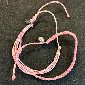 Pura Vida Pink Braided & Twisted String Bracelets